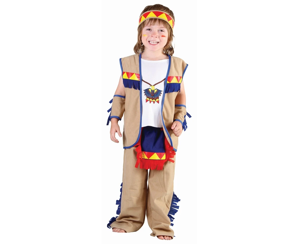 Role play-set for child Indian (shirt with vest, pants, headband, armbands), size 92/104 cm